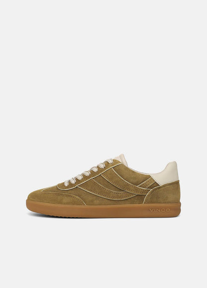 VINCE Women Oasis Contrast-Edge Suede Sneaker in Sneakers OLIVEWOOD/FLAX