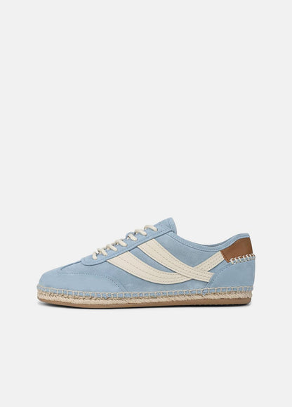 VINCE Women Oasis Suede & Leather Espadrille Sneaker in Sneakers GLACIAL BLUE/FLAX
