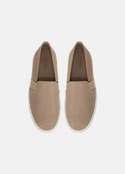VINCE Women Blair Perforated Leather Sneaker in Sneakers WARM ALMOND
