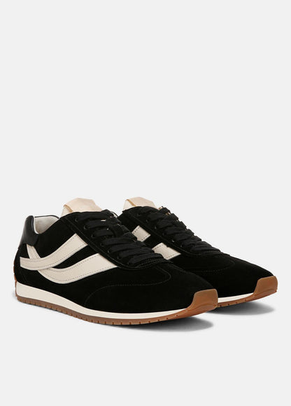 VINCE Women Oasis Suede and Leather Runner Sneaker in Sneakers BLACK