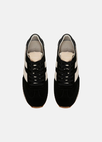 VINCE Women Oasis Suede and Leather Runner Sneaker in Sneakers BLACK
