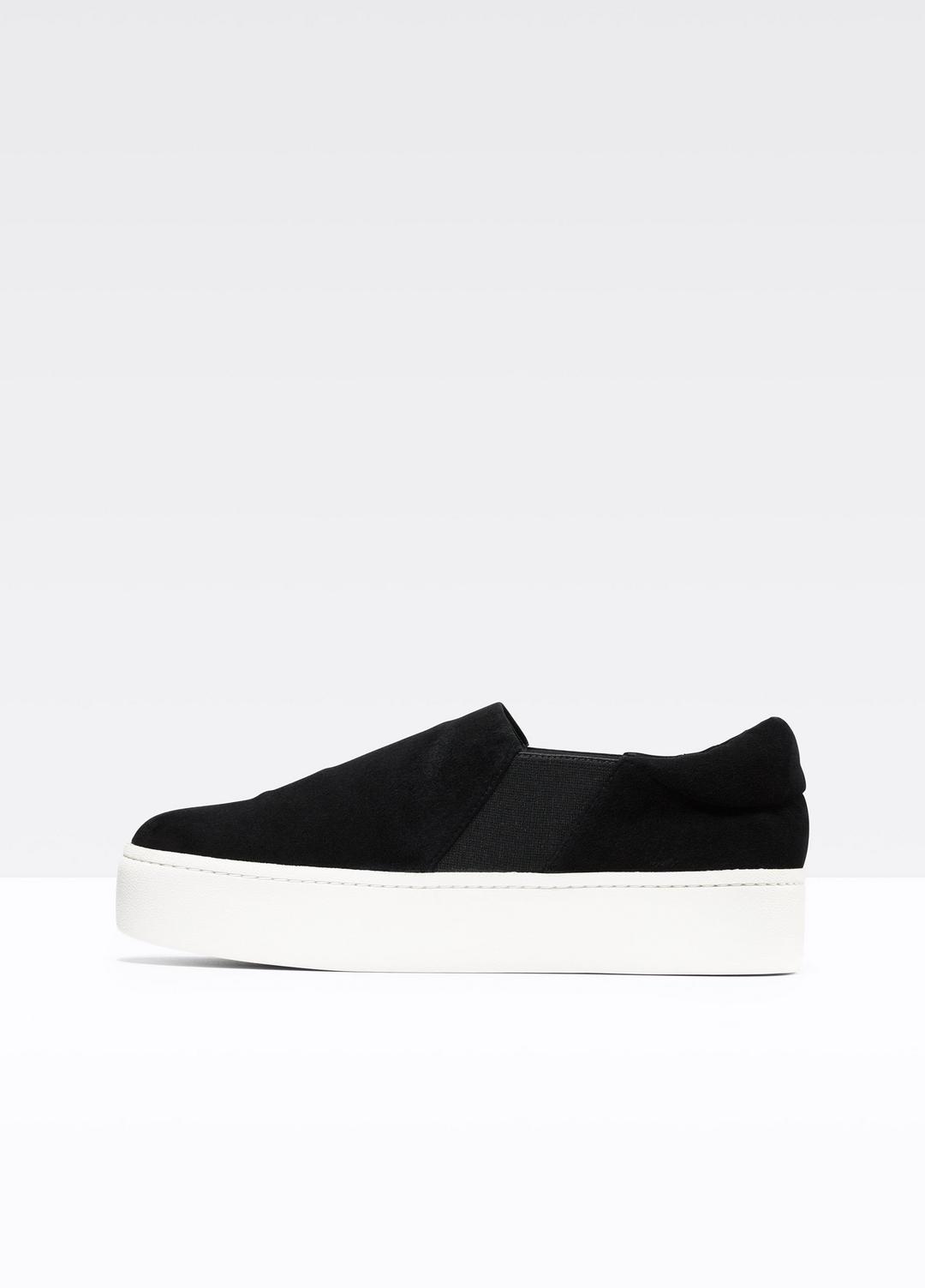 VINCE Women Suede Warren Sneaker in Sneakers BLACK