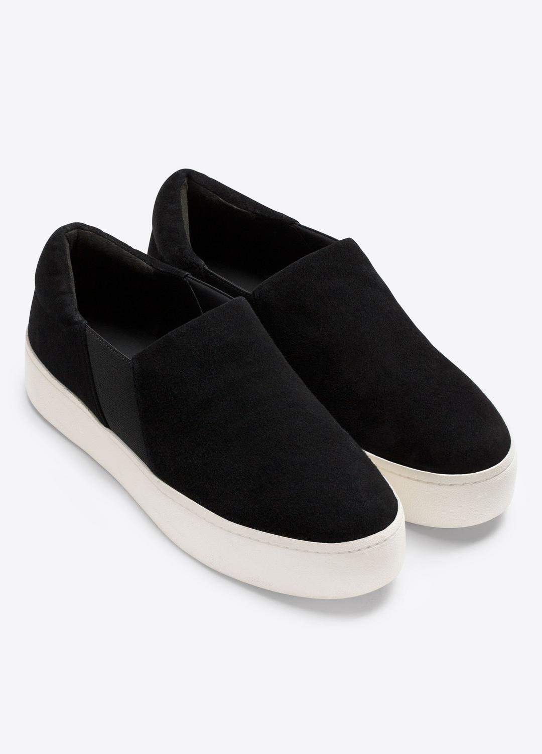 VINCE Women Suede Warren Sneaker in Sneakers BLACK