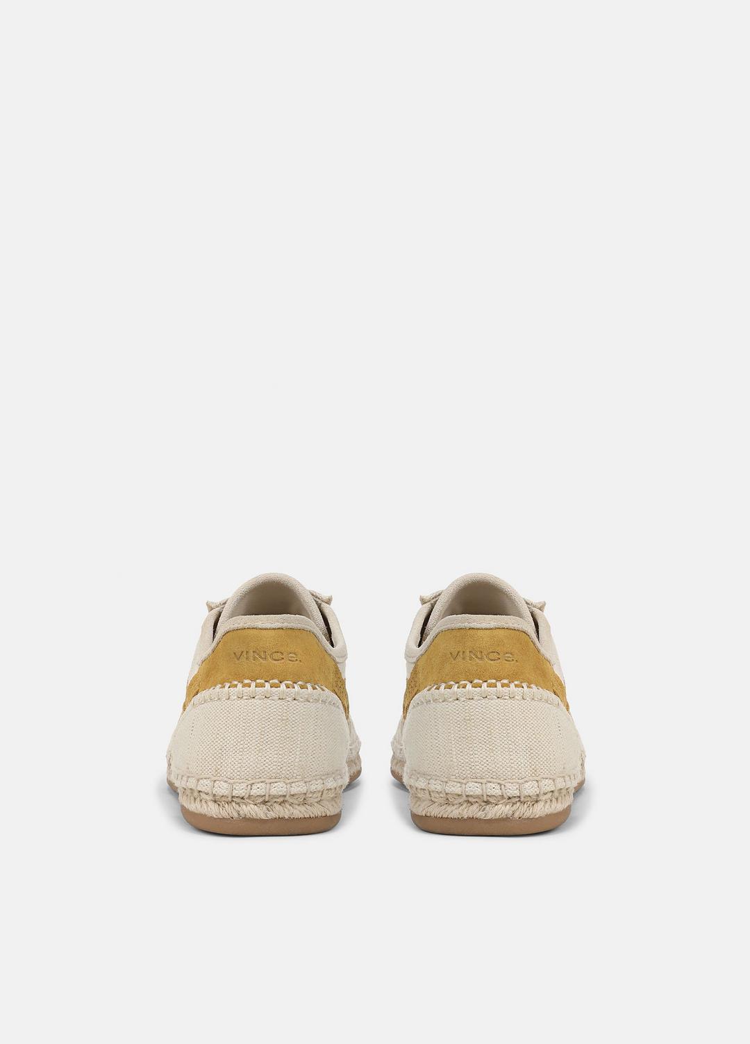 VINCE Women Oasis Linen & Leather Espadrille Sneaker in Sneakers MOONLIGHT/GOLDEN DESERT