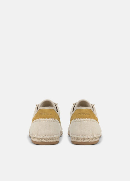 VINCE Women Oasis Linen & Leather Espadrille Sneaker in Sneakers MOONLIGHT/GOLDEN DESERT