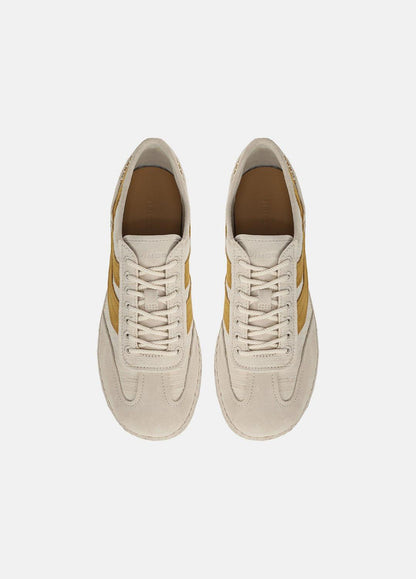 VINCE Women Oasis Linen & Leather Espadrille Sneaker in Sneakers MOONLIGHT/GOLDEN DESERT