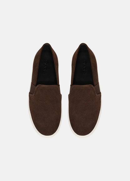 VINCE Women Blair Perforated Suede Sneaker in Sneakers CLOVE