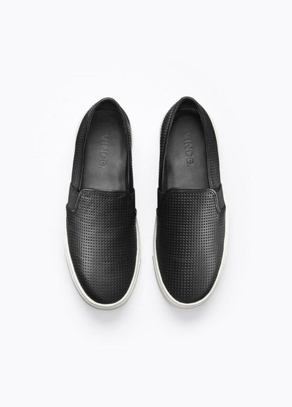 VINCE Women Women's Blair Perforated Leather Sneakers BLACK