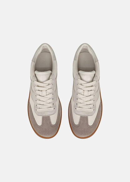 VINCE Women Oasis Leather and Suede Sneaker in Sneakers WHITE FOAM/HORCHATA/HAZELSTONE