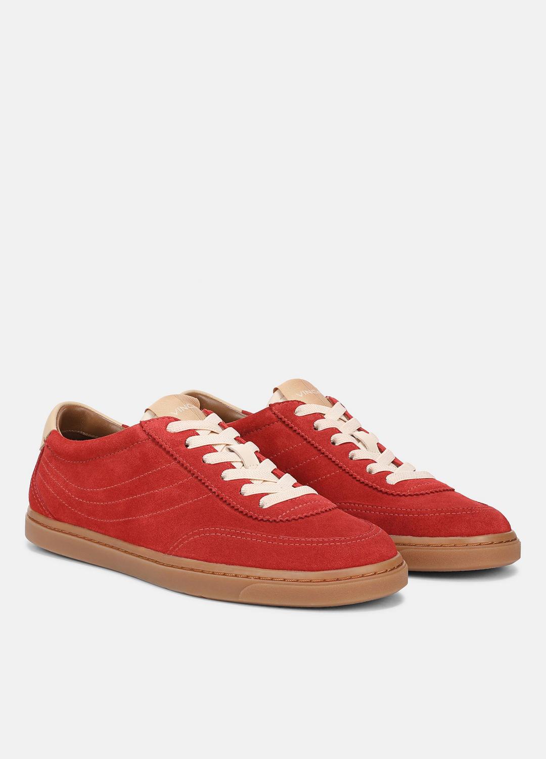 VINCE Women Palm Suede Sneaker in Sneakers POPPY RED