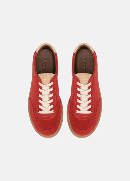 VINCE Women Palm Suede Sneaker in Sneakers POPPY RED