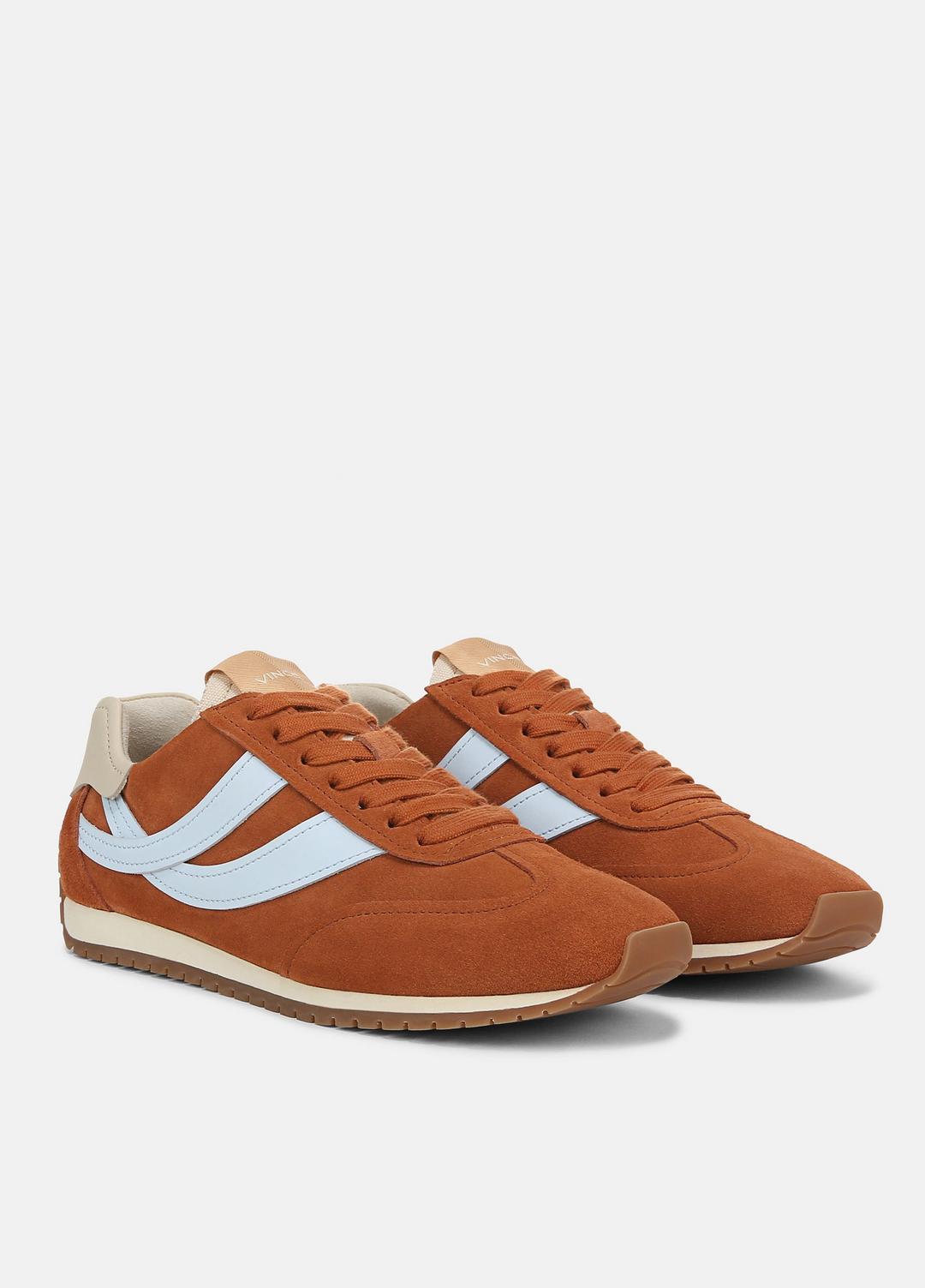VINCE Women Oasis Suede & Leather Runner Sneaker in Sneakers VINTAGE EMBER/CELESTE