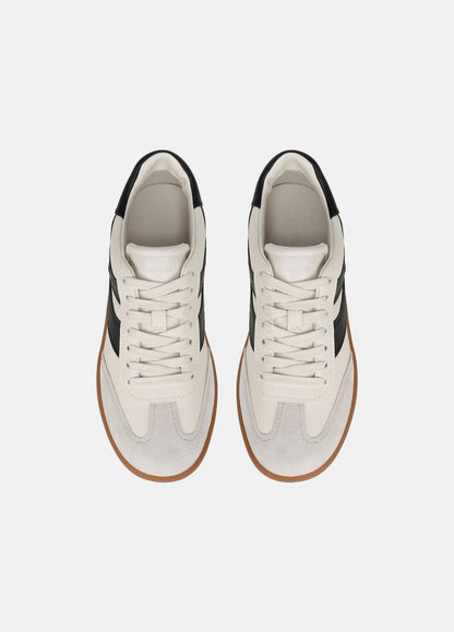 VINCE Women Oasis Leather and Suede Sneaker in Sneakers MILK/NIGHT BLUE