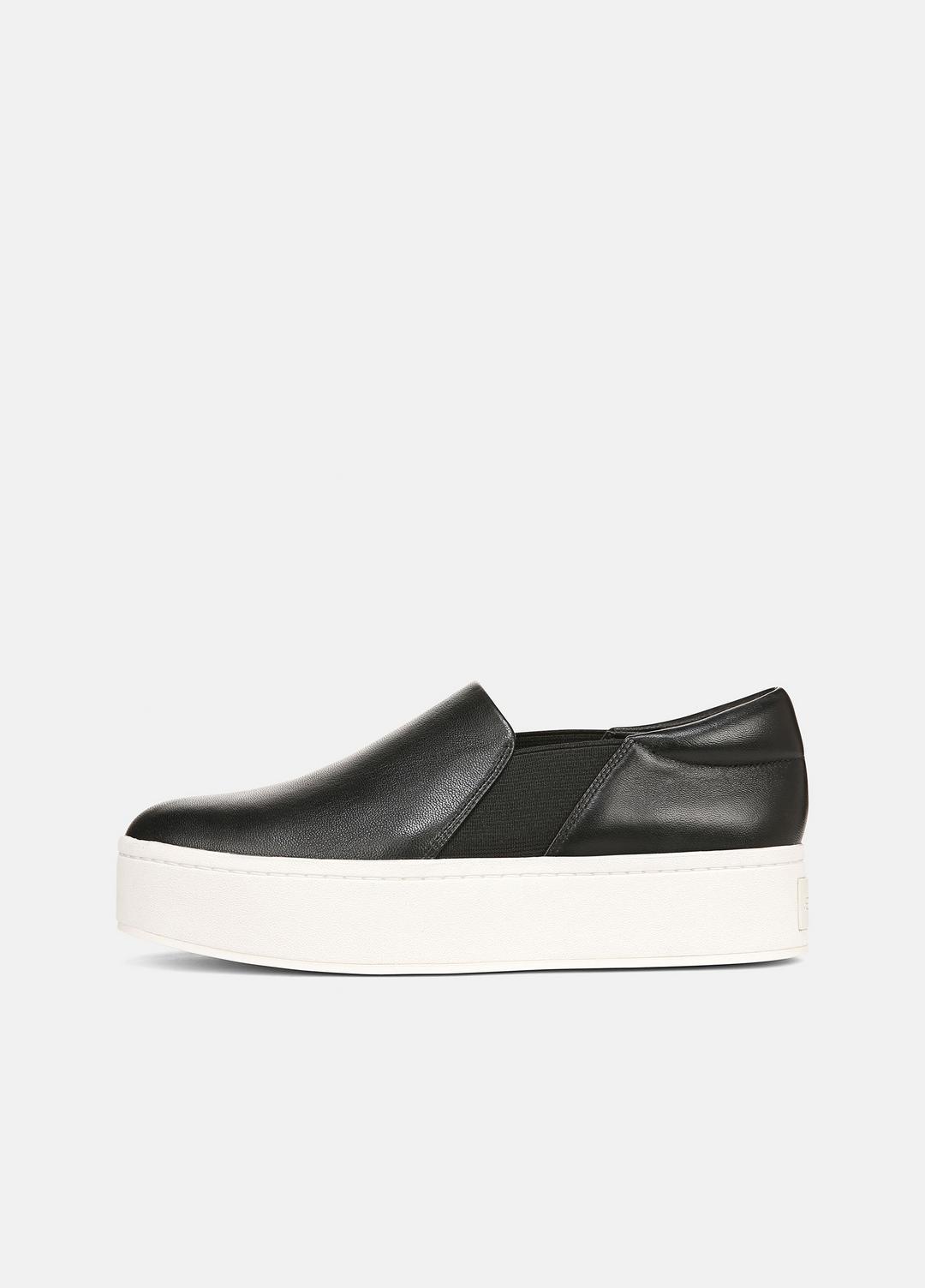 VINCE Women Warren Leather Sneaker in Sneakers BLACK