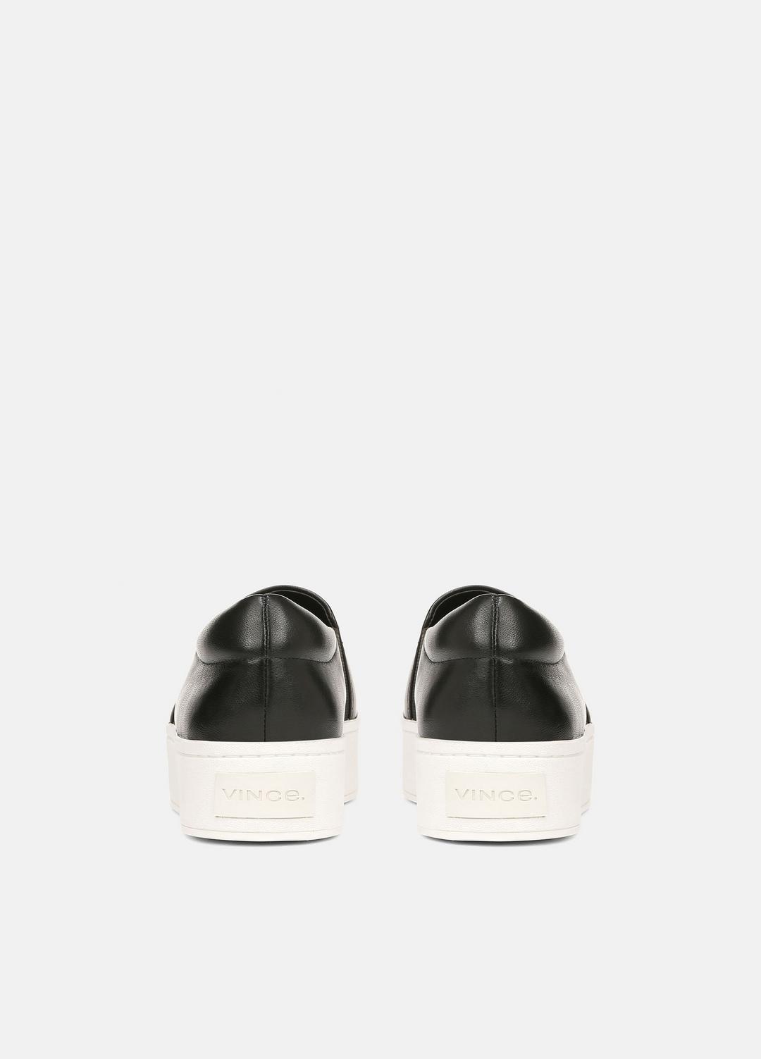 VINCE Women Warren Leather Sneaker in Sneakers BLACK