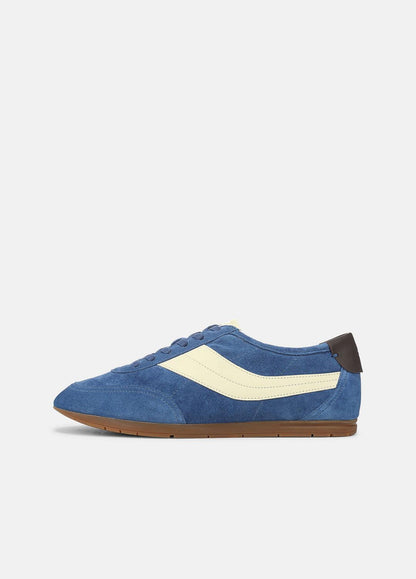 VINCE Women LA Suede & Leather Runner Sneaker in Sneakers INDIGO/STRAW SEED