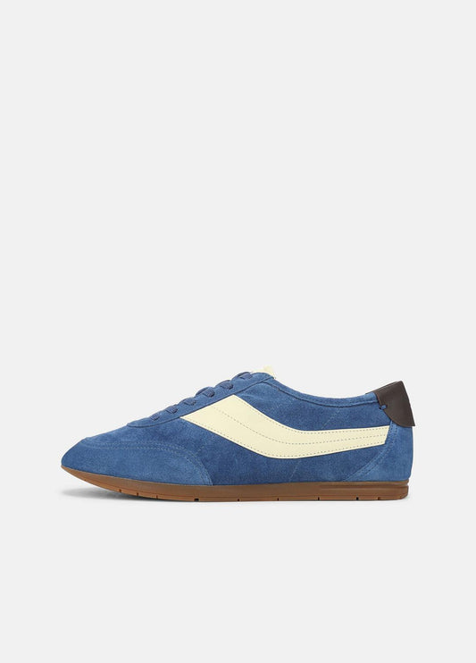 VINCE Women LA Suede & Leather Runner Sneaker in Sneakers INDIGO/STRAW SEED