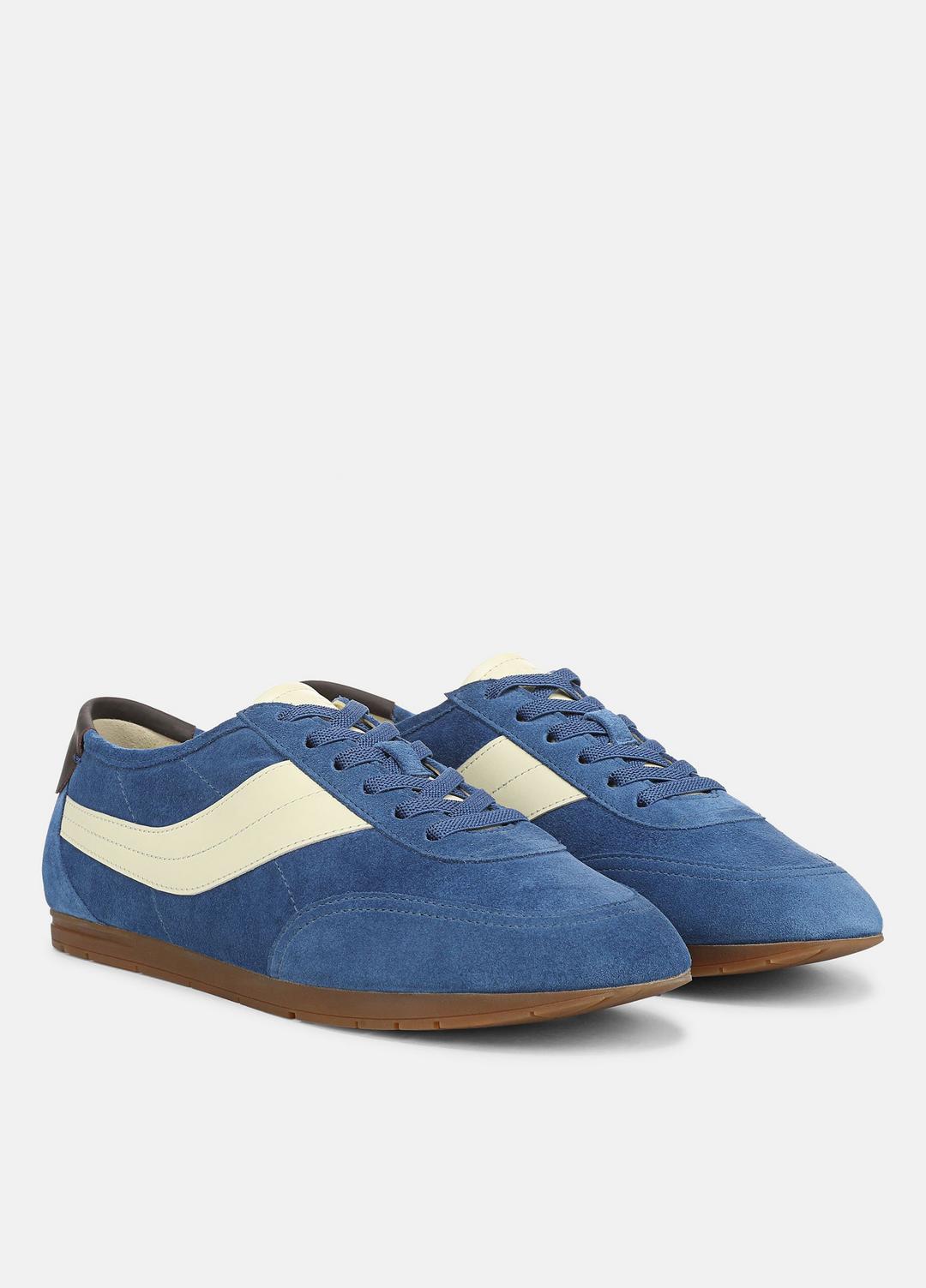 VINCE Women LA Suede & Leather Runner Sneaker in Sneakers INDIGO/STRAW SEED