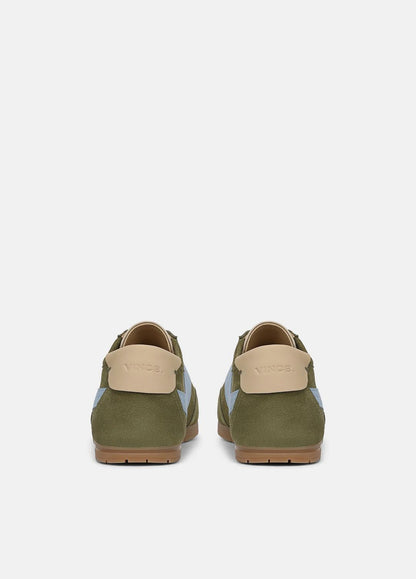 VINCE Women LA Suede & Leather Runner Sneaker in Sneakers LODEN GREEN/GLACIAL BLUE