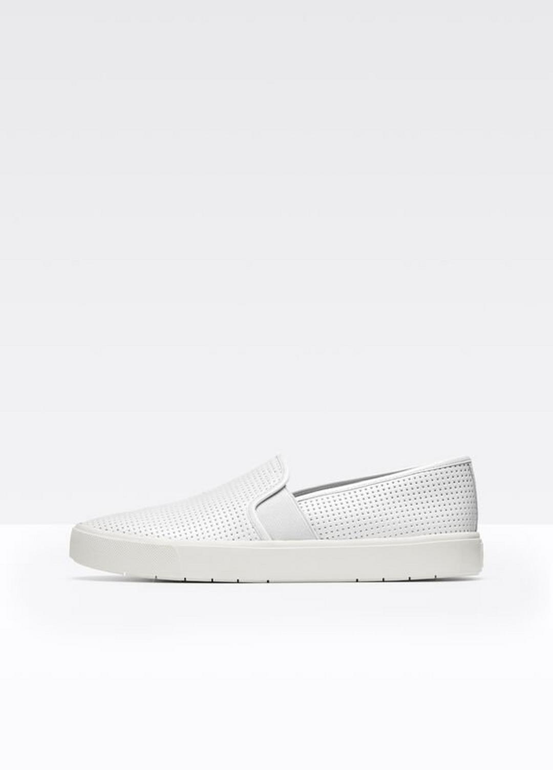 VINCE Women Women's Blair Perforated Leather Sneakers WHITE