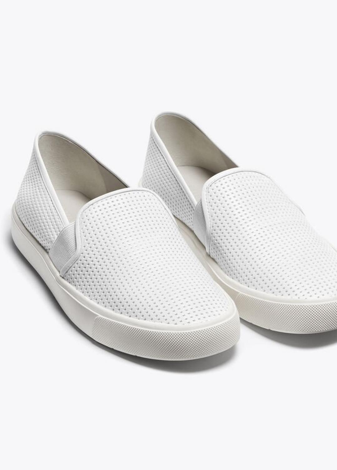 VINCE Women Women's Blair Perforated Leather Sneakers WHITE