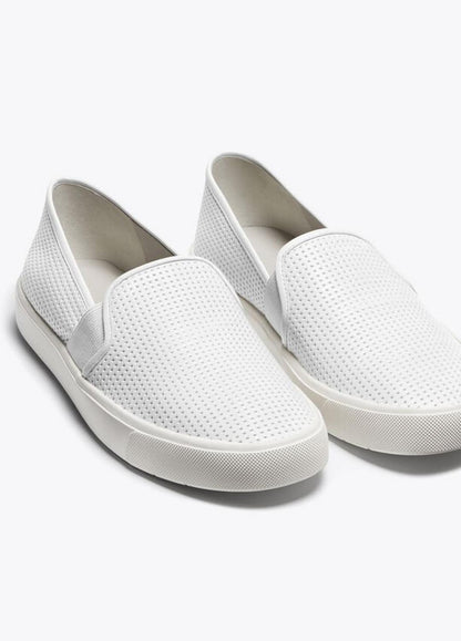 VINCE Women Women's Blair Perforated Leather Sneakers WHITE