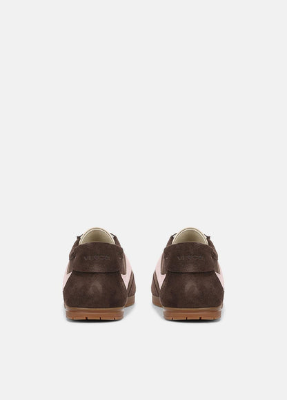 VINCE Women LA Suede & Leather Runner Sneaker in Sneakers DARK MOCHA/ROSEWATER