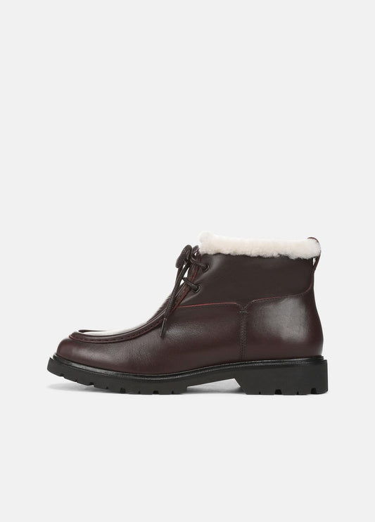 VINCE Women Sierra Shearling-Lined Lug-Sole Boot in Boots CHILI BROWN