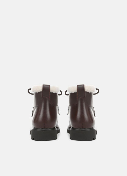 VINCE Women Sierra Shearling-Lined Lug-Sole Boot in Boots CHILI BROWN