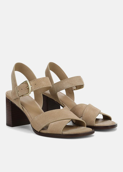VINCE Women Salma Suede Heeled Sandal in Heels DUNE
