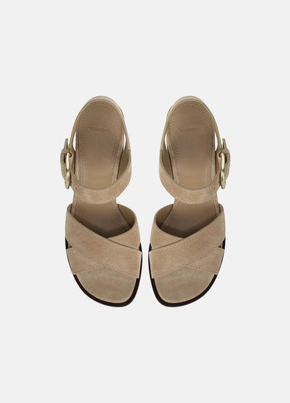 VINCE Women Salma Suede Heeled Sandal in Heels DUNE