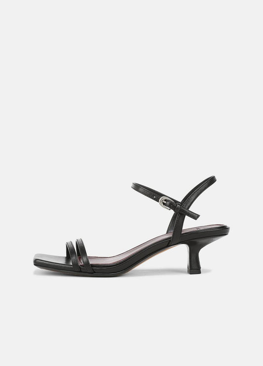 VINCE Women Tilda Leather Heeled Sandal in Heels BLACK