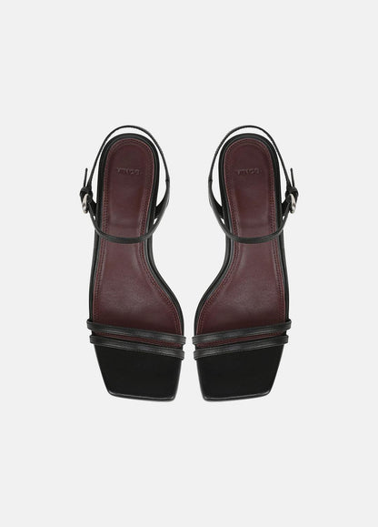 VINCE Women Tilda Leather Heeled Sandal in Heels BLACK
