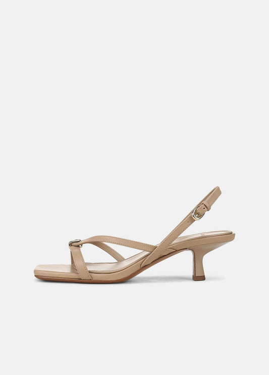 VINCE Women Tali Leather Slingback Sandal in Heels WARM ALMOND