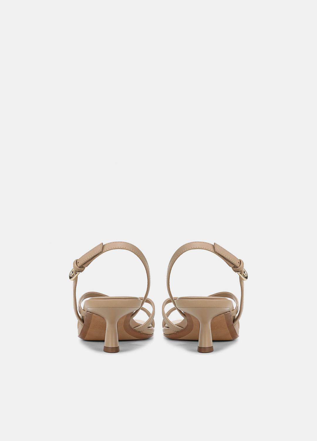 VINCE Women Tali Leather Slingback Sandal in Heels WARM ALMOND