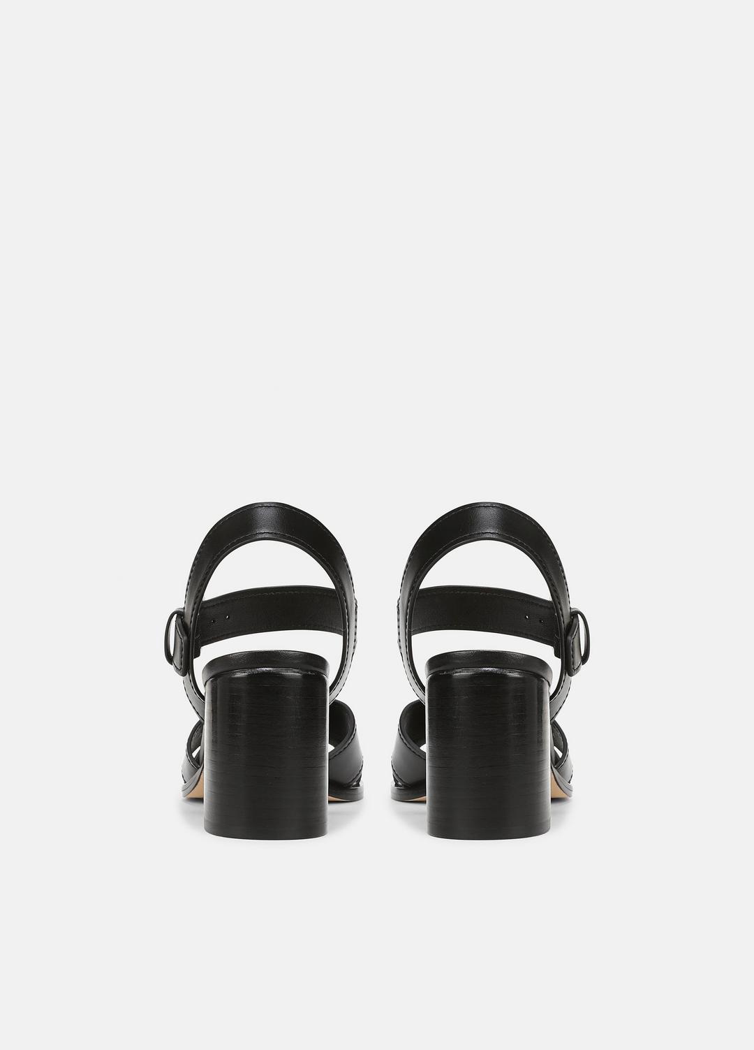 VINCE Women Salma Leather Heeled Sandal in Heels BLACK