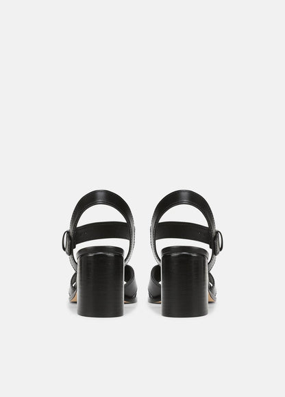 VINCE Women Salma Leather Heeled Sandal in Heels BLACK