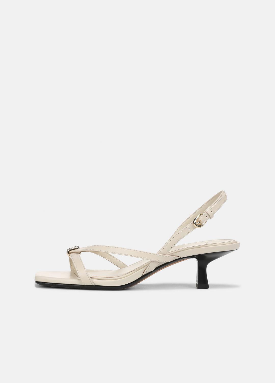 VINCE Women Tali Leather Slingback Sandal in Heels MOONLIGHT