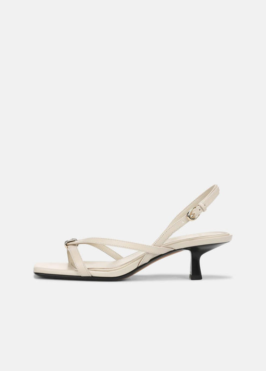 VINCE Women Tali Leather Slingback Sandal in Heels MOONLIGHT