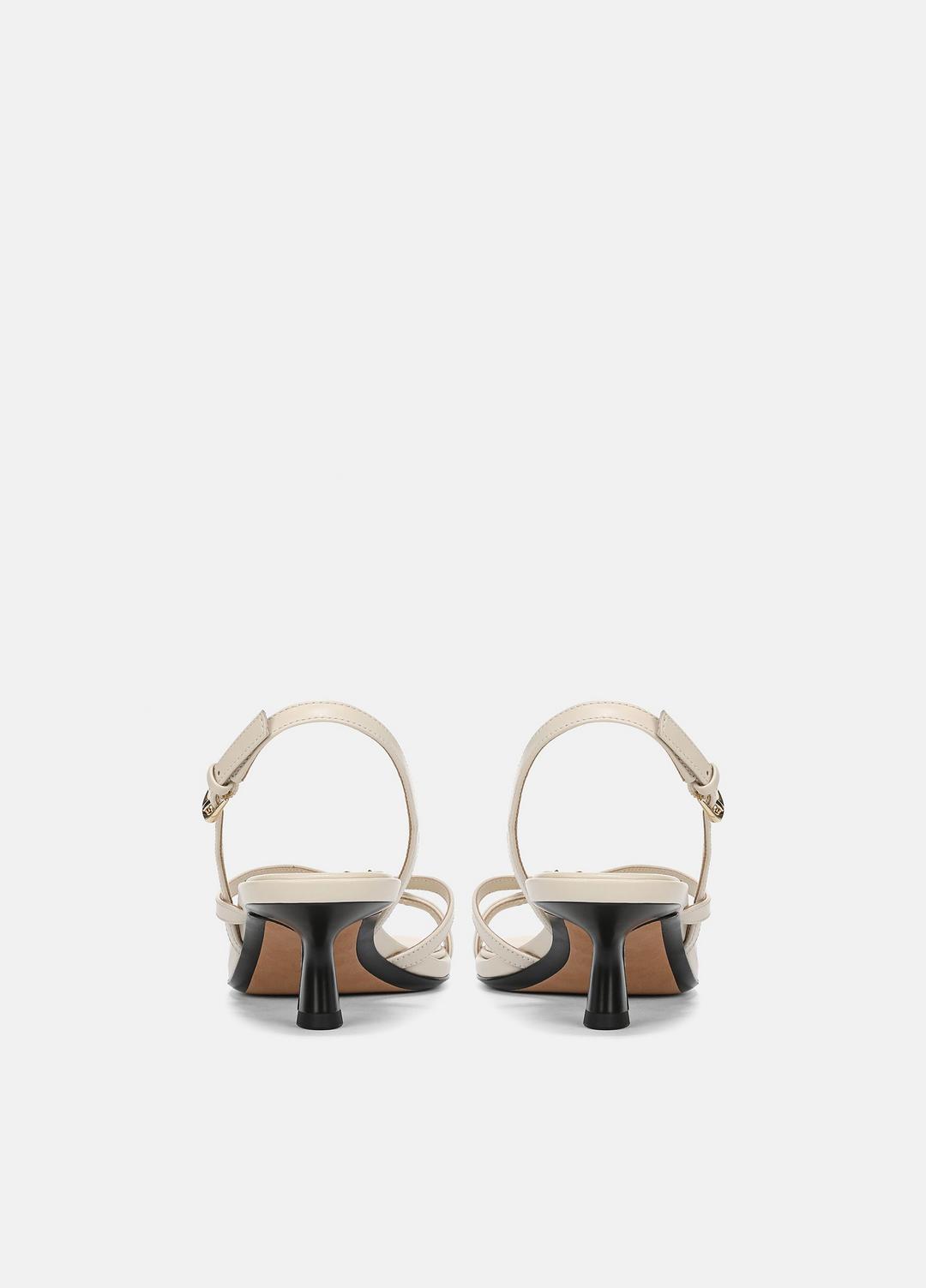 VINCE Women Tali Leather Slingback Sandal in Heels MOONLIGHT