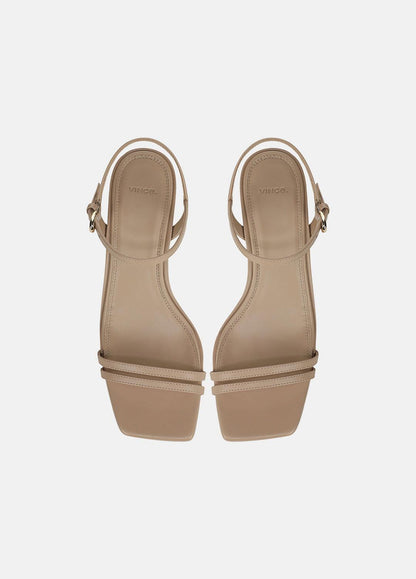 VINCE Women Tilda Leather Heeled Sandal in Heels WARM ALMOND