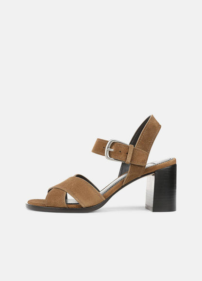 VINCE Women Salma Suede Heeled Sandal in Heels ELMWOOD