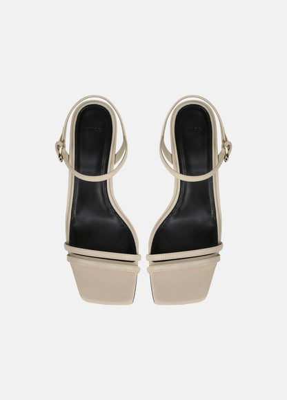 VINCE Women Tilda Leather Heeled Sandal in Heels MOONLIGHT