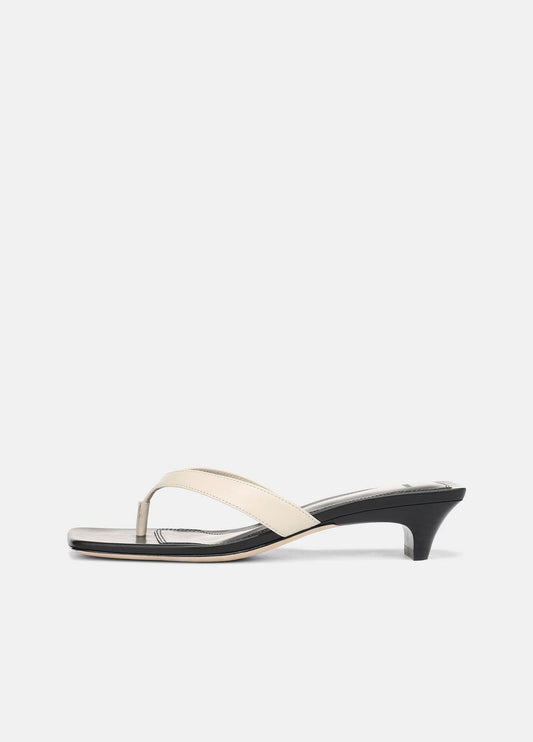 VINCE Women San Juan Leather Heeled Thong Sandal in Heels MOONLIGHT