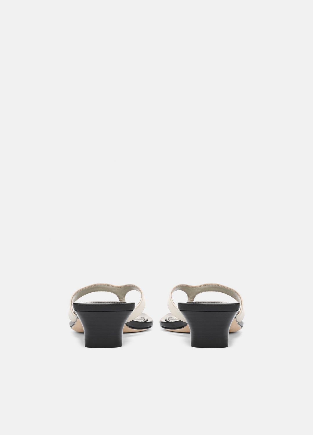 VINCE Women San Juan Leather Heeled Thong Sandal in Heels MOONLIGHT