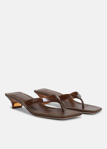 VINCE Women San Juan Jelly Heeled Thong Sandal in Sandals SADDLE