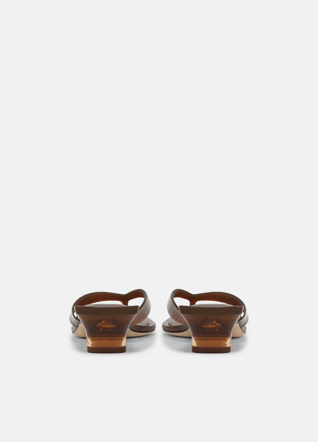 VINCE Women San Juan Jelly Heeled Thong Sandal in Sandals SADDLE
