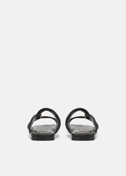 VINCE Women Vilma Leather Slide Sandal in Sandals BLACK