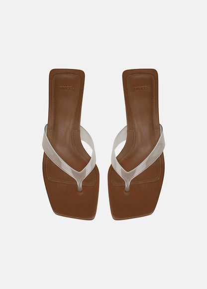VINCE Women San Juan Jelly Heeled Thong Sandal in Sandals CLEAR