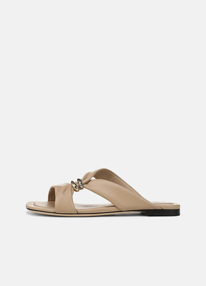 VINCE Women Vilma Leather Slide Sandal in Sandals WARM ALMOND